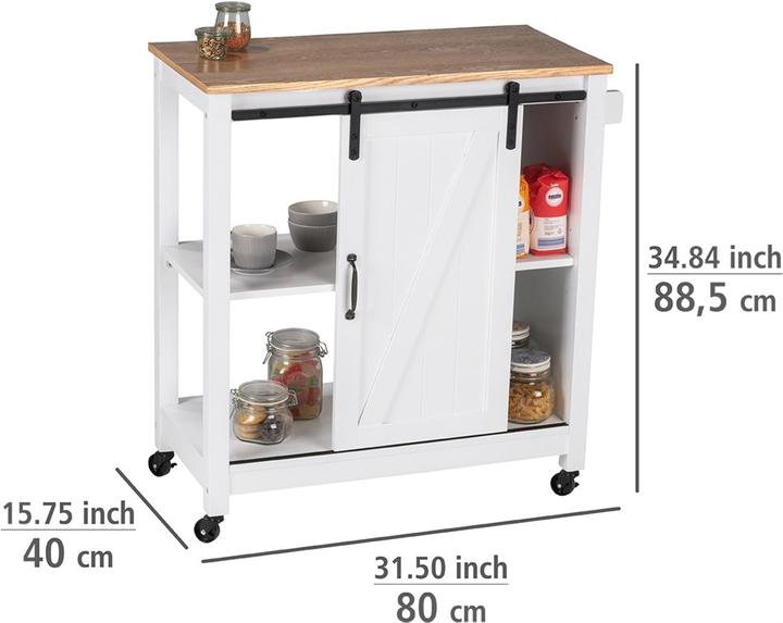 Actual product image Wenko Serving trolley white 80.0 x 40.0 x 88.5 cm