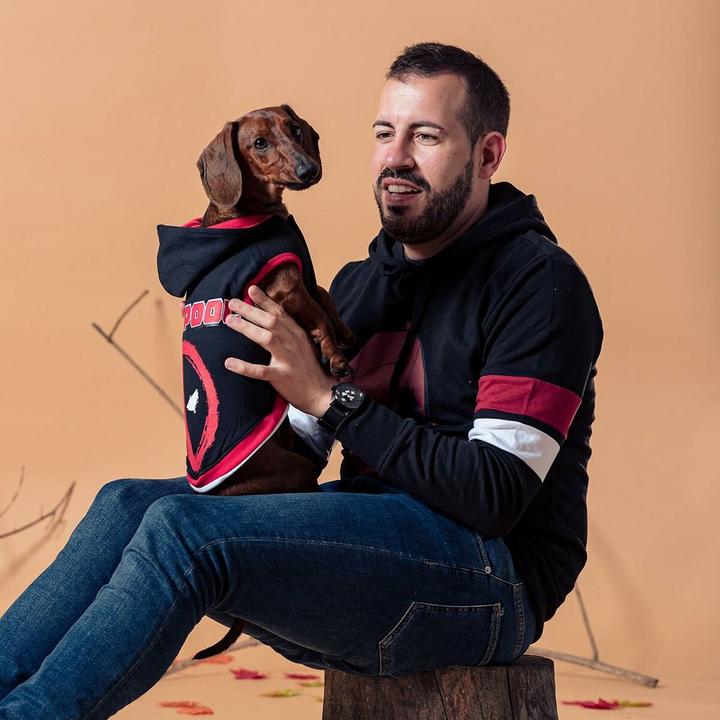 Produktbild Deadpool Hundepulli L Schwarz (L, Hundepullover)