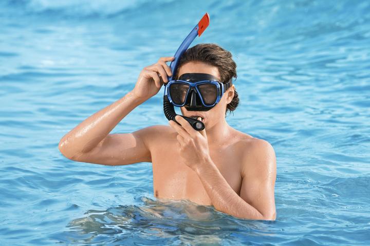 Produktbild Bestway Hydro-Pro BlackSea Snorkel & Fin Set, Adult, Half face mask, Tempered glass, Assorted colour