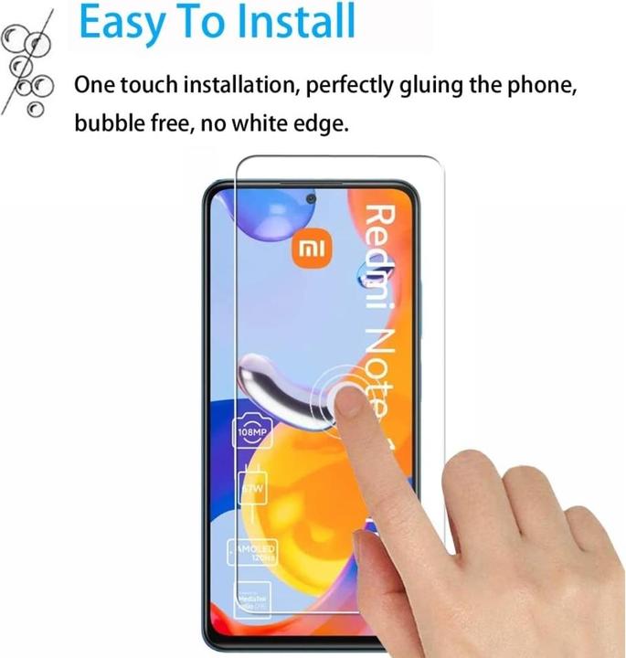 Actual product image Screenguard Xiaomi Redmi Note 11 Pro Protective Glass Film Case Friendly Design (1 Piece, Xiaomi Redmi Note 11 Pro)
