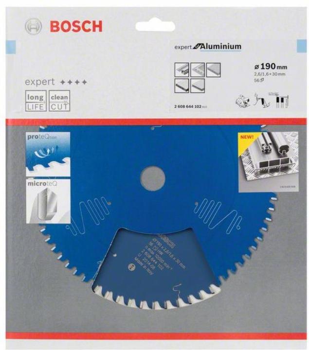Actual product image Bosch Professional Zubehör Circular saw blade Expert for Aluminium, 190 x 30 x 2.6 mm, 56