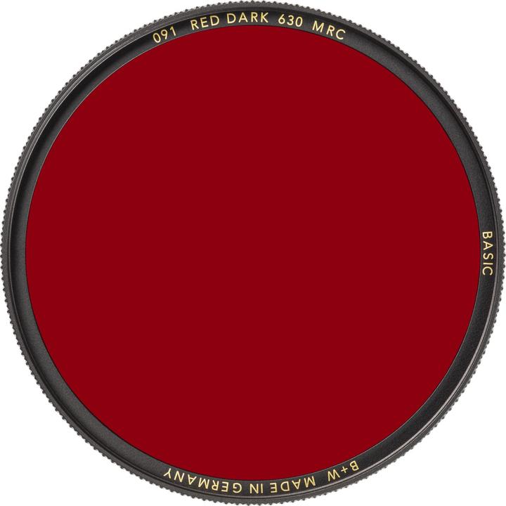 Image du produit B+W 091 Filtre rouge foncé 630, MRC/Basic 60mm (Filtres de couleur)