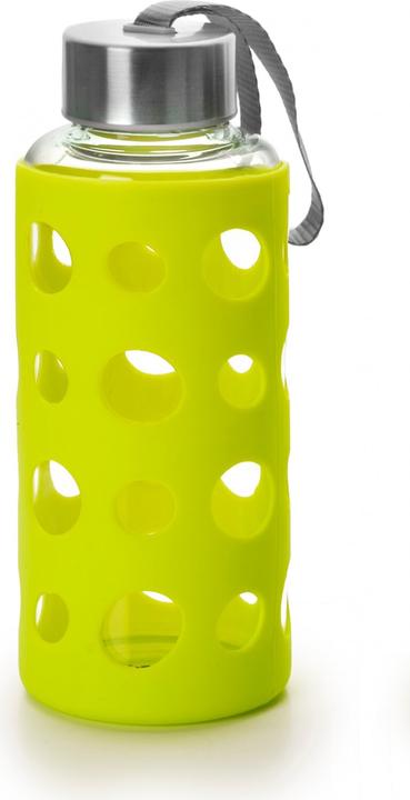 Immagine prodotto Ibili Trinkflasche Lake grün Hidratation glass 0,4 Liter Tragbare Glasflasche für Getränke, auslaufsicher (0.40 l)