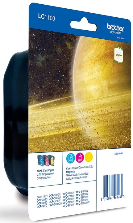Actual product image Brother LC1100 Rainbow Pack (M, Y, C)