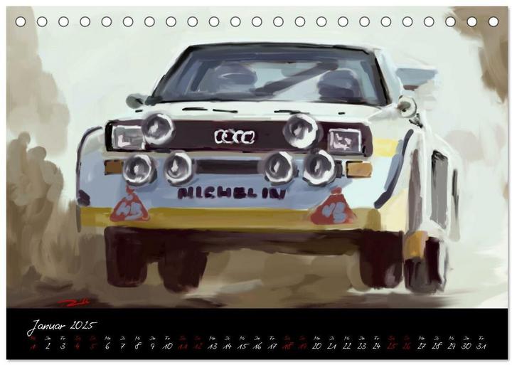 Actual product image Sportwagen Klassiker Kunst (Tischkalender 2025 DIN A5 quer), Monatskalender (A5, German)
