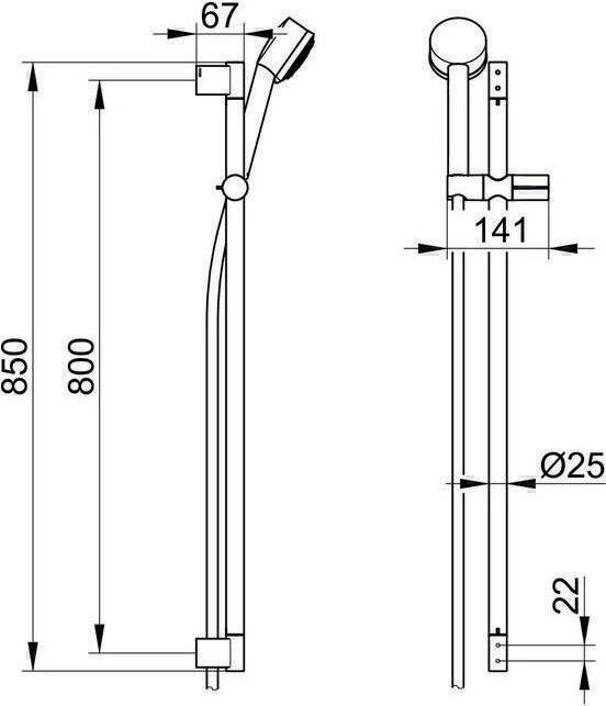 Immagine prodotto Keuco Set doccia Plan blu (3 Tipi di raggi, 9 l/min)