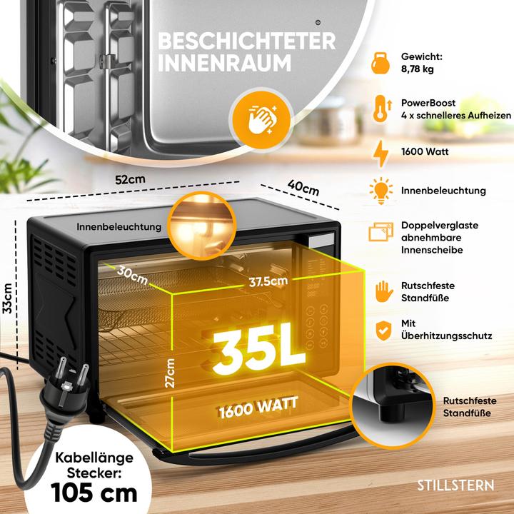 Produktbild Stillstern Minibackofen mit Umluft