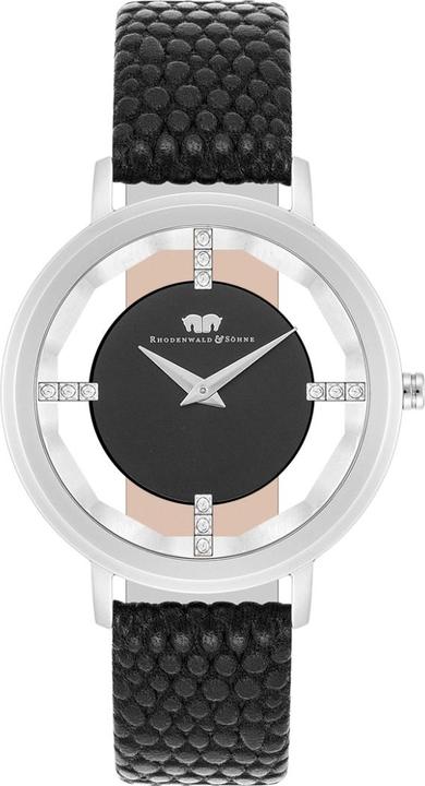 Produktbild Damen Quarzuhr Lucrezia Echtleder Schwarz - 33690 (Analoguhr, 36 mm)