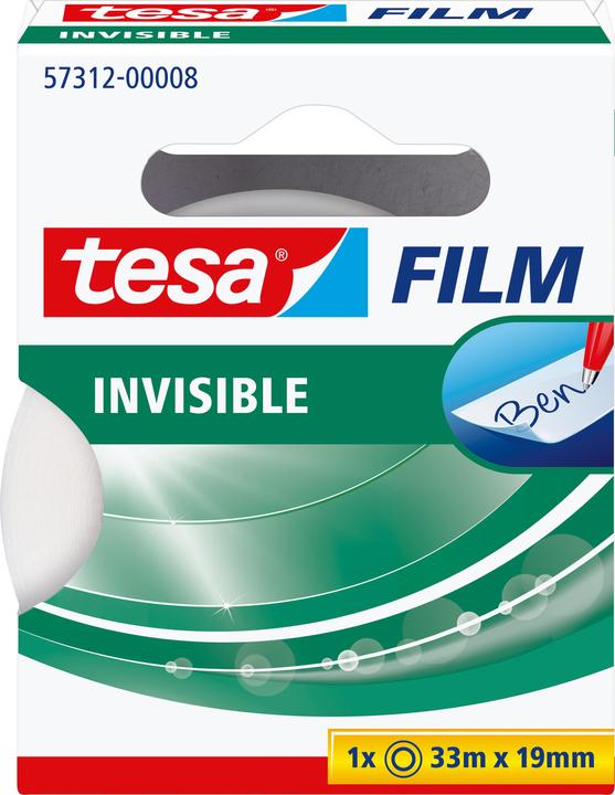 tesa 1x tesafilm INVISIBLE, matt-unsichtbar, alterungsbeständig und reissfest (19 mm)