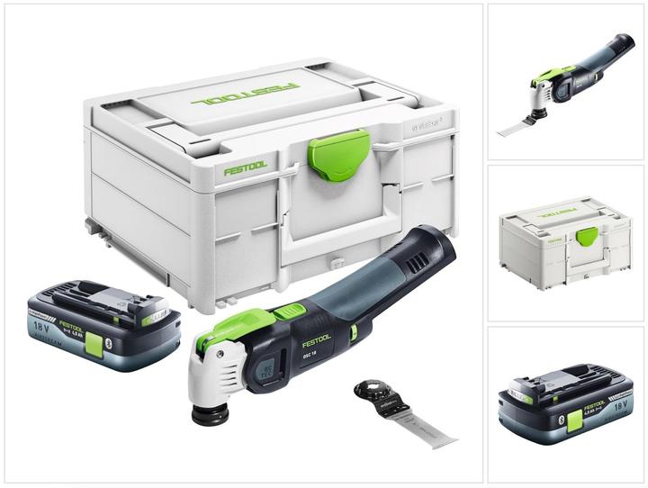 Immagine prodotto Festool VECTURO OSC 18 Basic Oscillatore a batteria 18 V Starlock Max Brushless + 1x Batteria 4.0 Ah +