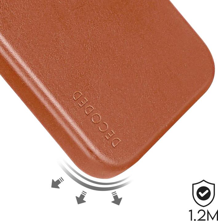 Productafbeelding Decoded Leren achterkant voor iPhone 15 Plus Bruin (Apple iPhone 15 Plus)