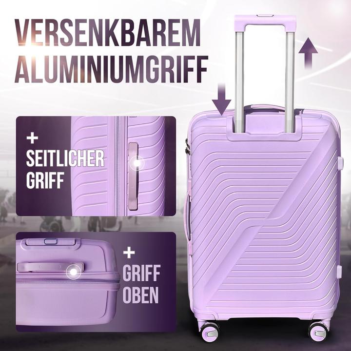 Image du produit DS-Lux Set de 3 valises de voyage (Bagage à main (jusqu'à 50l), M (50 - 90l))