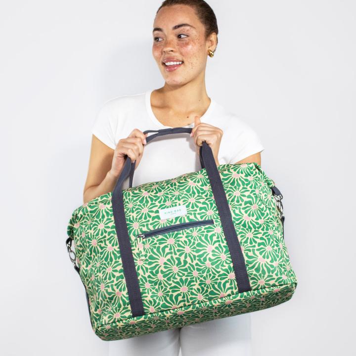 Image du produit Kind Bag Weekender Abstract Flowers - Vert+Rose (560 l)