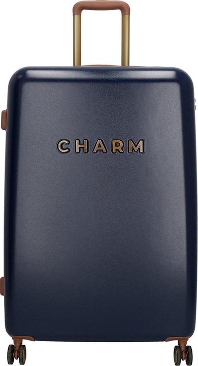 Charm Charme London schöner Reisen grosser Koffer - 75 cm - 95 Liter - TSA Slot - Blau (95 l)