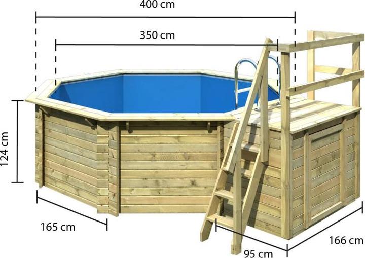 Actual product image Karibu Model 1 Variant B (358 x 358 x 124 cm)