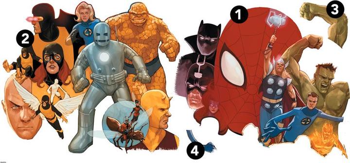 Immagine prodotto Roommates Decalcomanie murali giganti Marvel Avengers Classic da attaccare e staccare