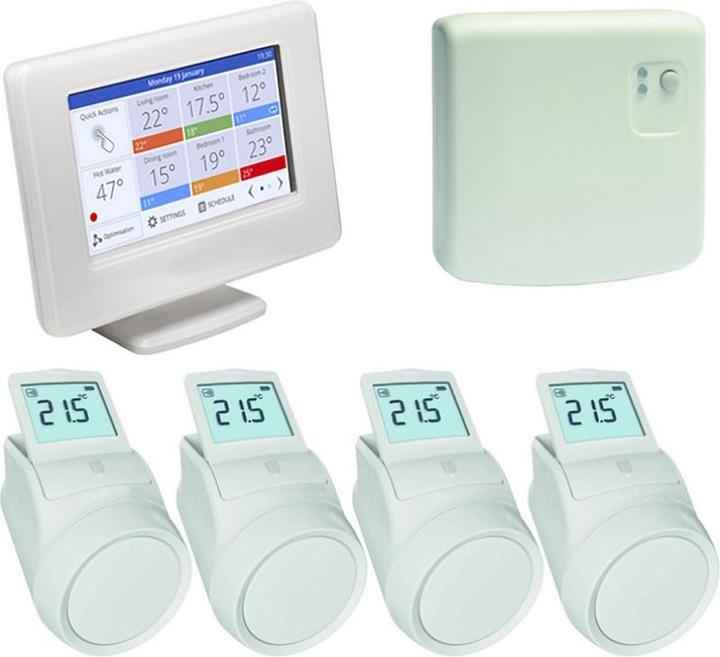 Honeywell Evohome Aan/Uit Slimme thermostaat - Wifi - Draadloos - Inclusief 4 thermostaatknoppen