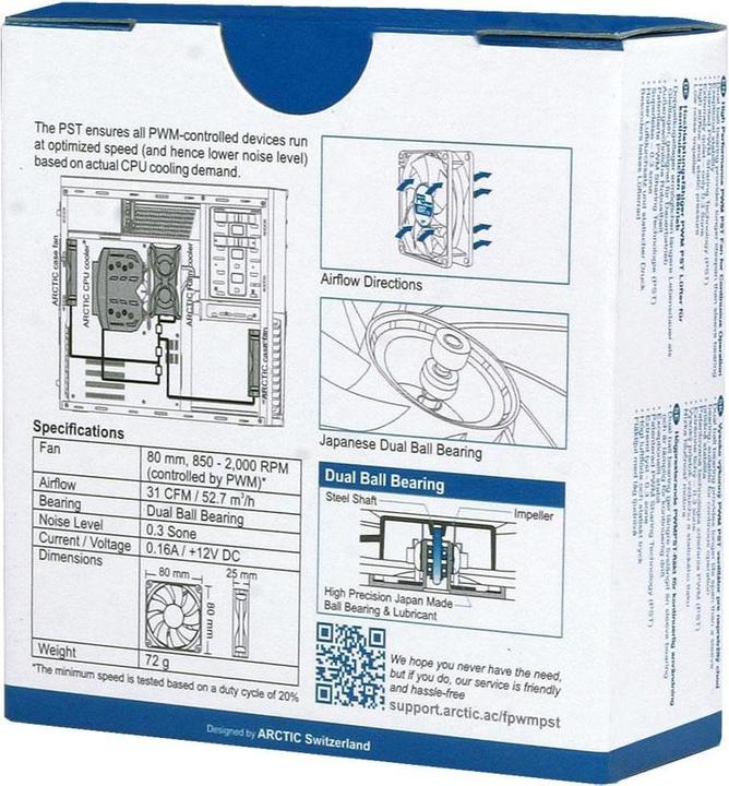 Actual product image Arctic F8 PWM CO fan (AFACO-080PC-GBA01) (80 mm, 1 x)