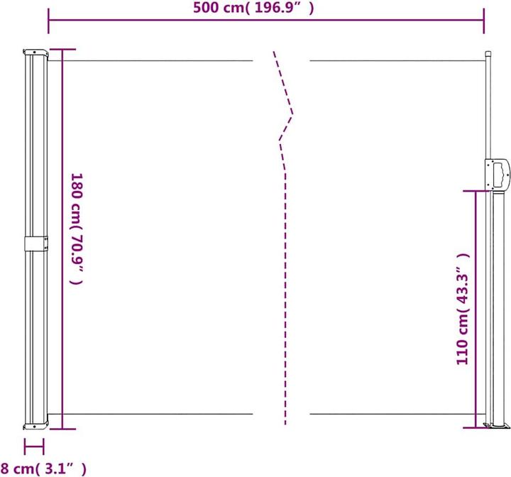 Image du produit VidaXL Store latéral (5 m)