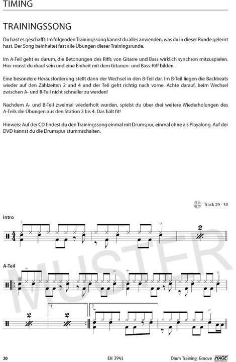 Produktbild Drum Training Groove + CD + DVD (Deutsch, Martin Klee, Helmut Hage, 2012)