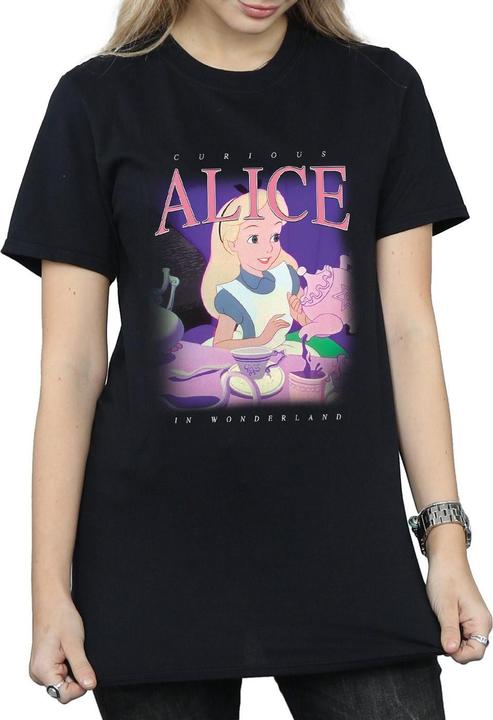 Actual product image Disney Womens/Ladies Alice in Wonderland Montage Cotton Boyfriend T-Shirt (XL)