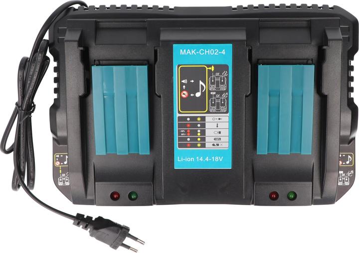 Actual product image AccuCell Power set consisting of 2x BL18500 battery and 2x quick charger for Makita 14.4V, 18V (18 V)