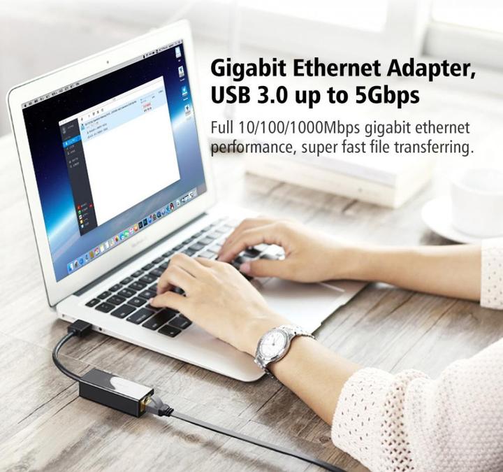 Image du produit Ugreen Adaptateur USB 3.0 Gigabit Ethernet pour PC Mac Chromebook