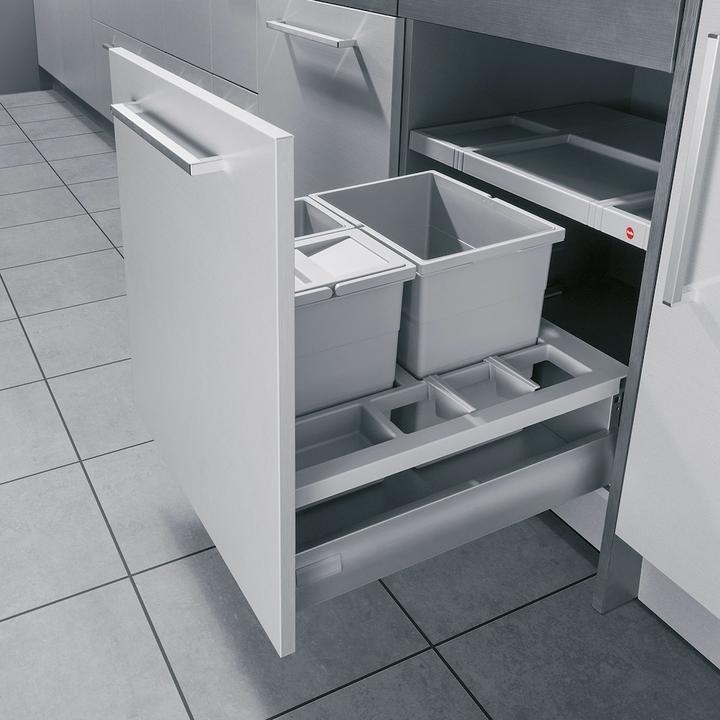Produktbild Hailo Abfallsammler 3620511 Einsatz Separato K Mülleimer Einsatz für 50cm Schrankauszug 3fach Trennu (34 l)