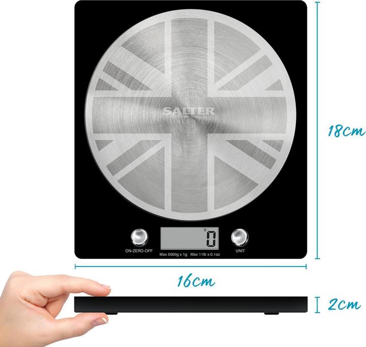 Actual product image Salter 1036 UJBKDR Great British Disc Digital Kitchen Scale