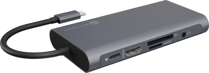 Actual product image Icy Box IB-DK4040-CPD - USB Type-C mini Dock PD (USB-C, 10 Ports)