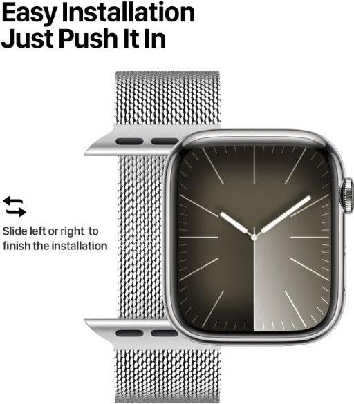 Actual product image Dux Ducis Milanese Pro Armband (40 mm, 38 mm, 41 mm, Stainless steel, Apple Watch Series 8, Apple Watch Series 5, Apple Watch SE (2022/2023), Apple Watch Series 7, Apple Watch Series 9, Apple Watch Series 4, Apple Watch Series 3, Apple Watch SE, Apple Watch Series 6)