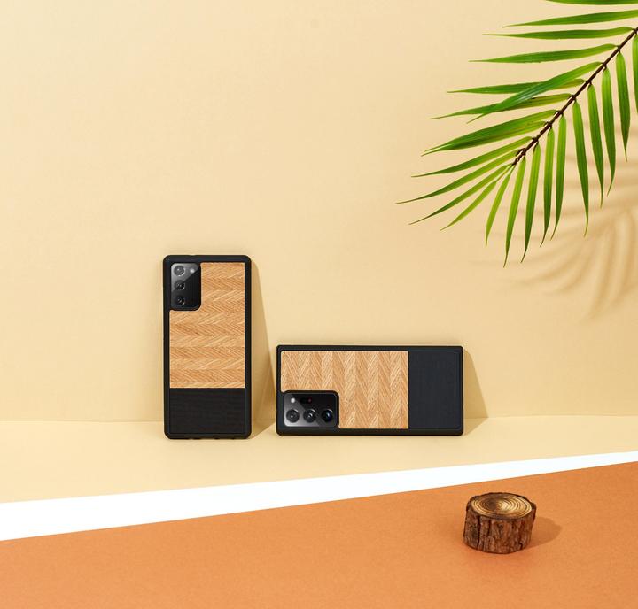 Produktbild Man.Wand &WOOD case for Galaxy Note 20 Ultra herringbone nero juodas (Samsung Galaxy Note 20 Ultra)