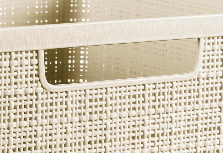 Actual product image Curver Basket Jute 100% Plastic Recycled Rectangular, White Red, L: 20 l (20 l)