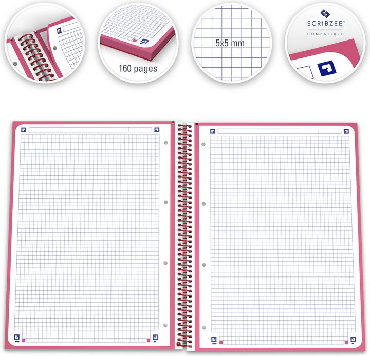 Actual product image Oxford European Book (A4, Checked, Hardcover)