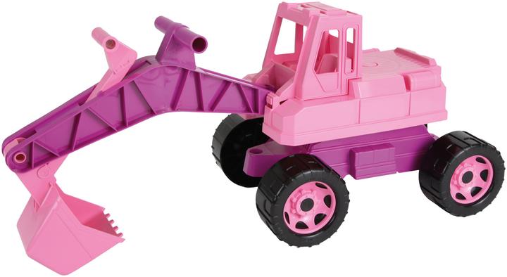 Produktbild Lena 02137 - Starke Riesen, Bagger, Sitz-Bagger, Sandspielzeug, Outdoor, 70 cm, rosa