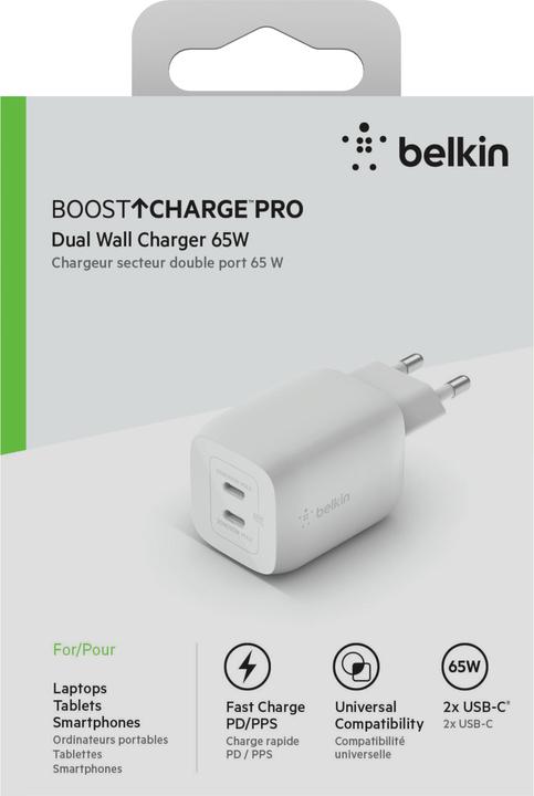 Productafbeelding Belkin Boost Charge Pro 2-Port GaN Charger (65 W)