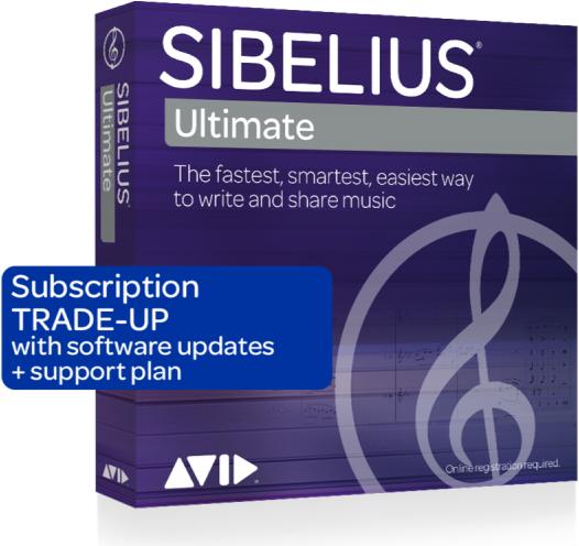 Produktbild Avid Sibelius Ultimate - Jahresabonnement Trade Up von Finale, Notion, Encore und Mosaic (12 Monate)