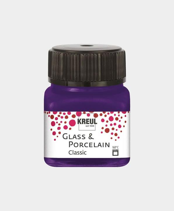 Actual product image Kreul Glass & Porcelain Classic, porcelain and glass paint (Violet, 20 ml)