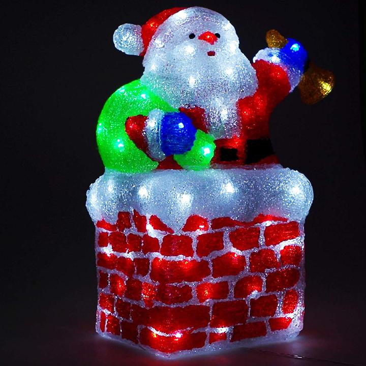 Actual product image Inda-Exclusiv 96 LEDs Santa Claus figure / Father Christmas acrylic IP44 for indoors and outdoors