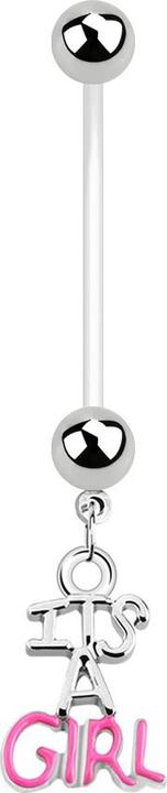 Image du produit Star Piercing Banane Schwangerschaft mit Girl (Bioflex, sans laiton, Acier chirurgical 316L)