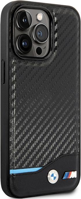 Produktbild BMW Etui BMHCP13X22NBCK iPhone 13 Pro Max 6.7" czarny/black hardcase Leather Carbon (Apple iPhone 13 Pro Max)