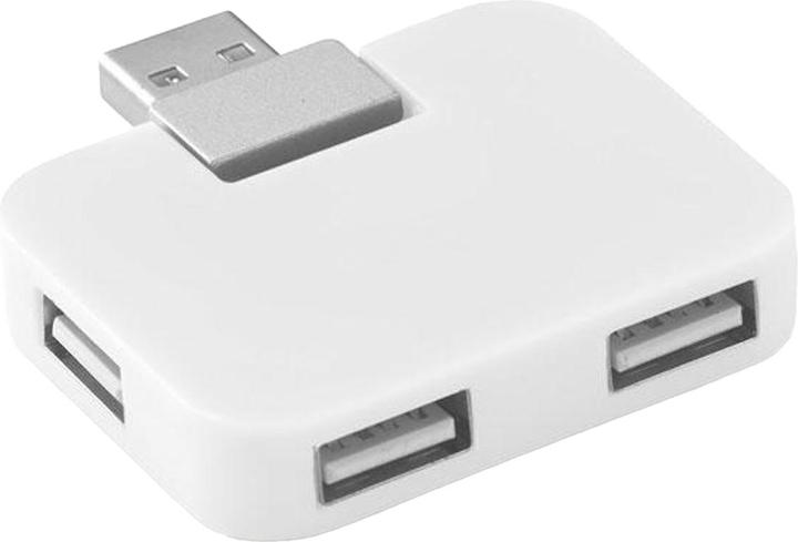 Actual product image MidOcean Square ABS Plastic 4 Ports USB Hub (4 Ports)