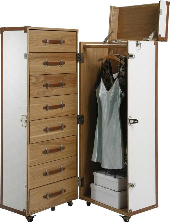 Produktbild Kare Design Schrankkoffer Croco White Cosmopolitan (63 x 56 x 145 cm)