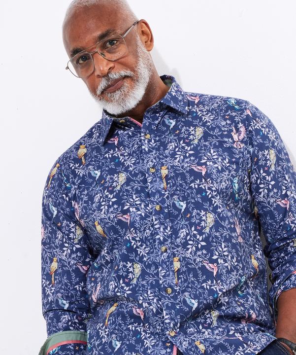 Actual product image Joe Browns Botanical Bird Print Long Sleeve Shirt (S)