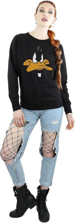Actual product image Looney Tunes Womens/Ladies Daffy Duck Face Sweatshirt (XL)