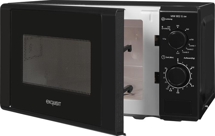 Actual product image Exquisit MW802G black, with grill function (20 l)
