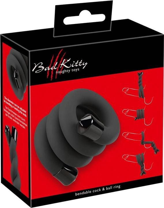Actual product image Bad Kitty bendable cock & ball ring (1.30 cm)