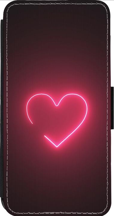 Immagine prodotto PhoneLook Cover Portafoglio nero Valentine 2023 cuore singolo neon (Apple iPhone 13 Pro Max)