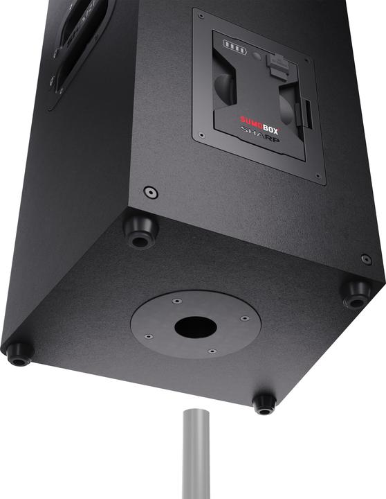 Actual product image Sharp CP-LS100 BT Party Speaker black (10 h, Rechargeable battery operated, Electrical connection)