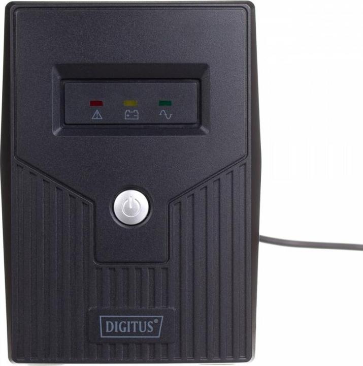 Actual product image Digitus Line Interactive USV 600VA/360W black 2xSchuko 2xRJ11 AVR H279xB101xD142 mm (600 VA, 360 W, Line-interactive UPS)